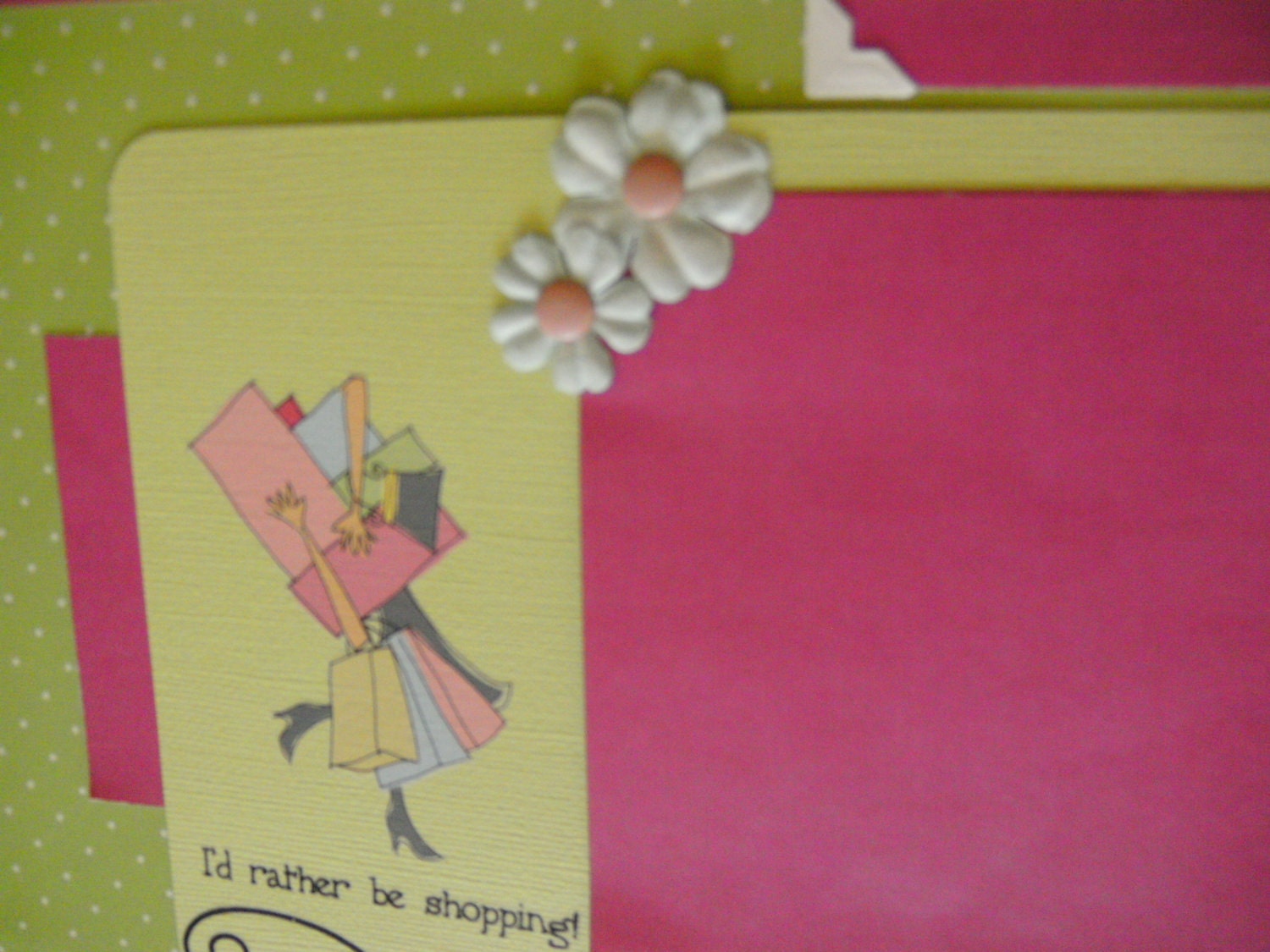 Scrapbook Layout Shopping Girlfriend Vacation Trip  2 pages 12x12