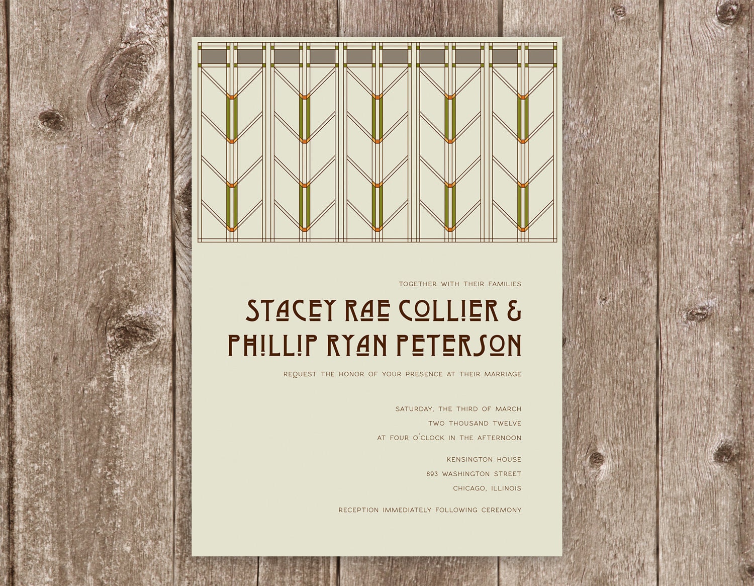 Arts & Crafts Wedding Invitation Collection