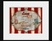Print of my original mixed media folk art painting - A Beautiful Place- Duda Daze