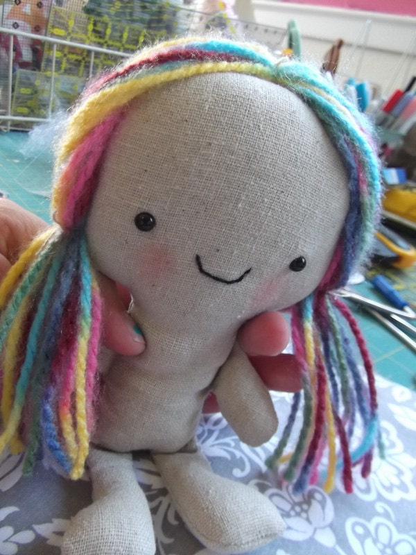 e pattern and picture tutorial for Rainbow Pocket Doll super cute and easy to sew