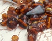 Brown Glass Bead, Mix, 250g, 9oz, Amber