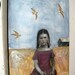 studio sale Lovely haunting vintage portrait painting Scarlette