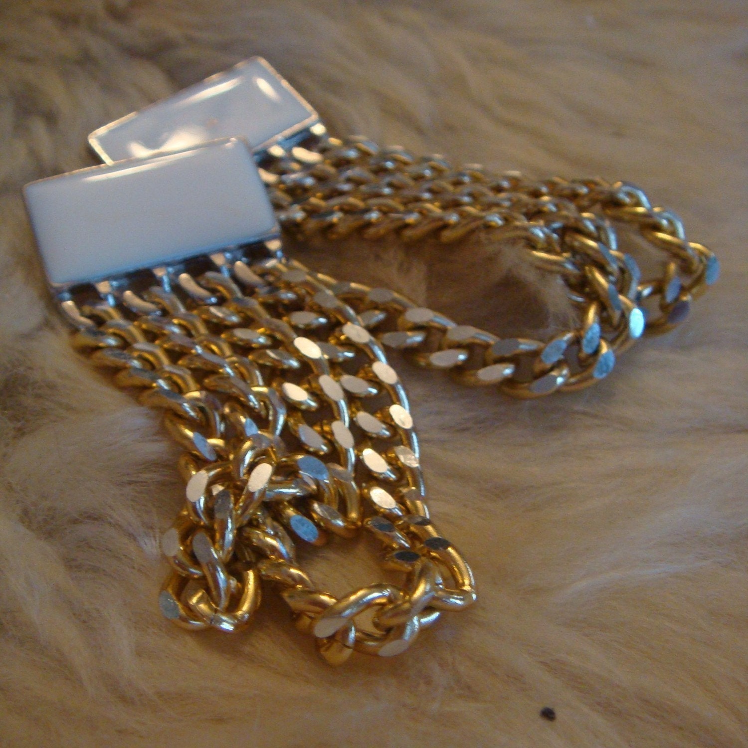 Vintage Gold Chain Earrings