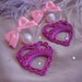 Hot Pink and Light Pink Sweetheart Earrings