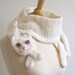 Cat Cuddler Scarf - Handmade - Crocheted - Animal Scarf Fashion Statement - Warm Winter