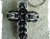 Chainmaille Cross Key Chain