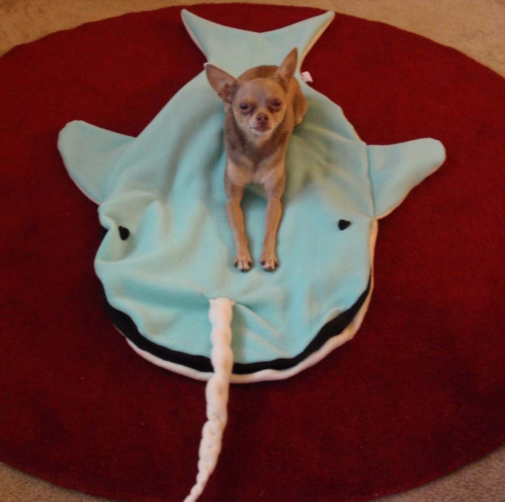 Dog Bed Blanket -- Nigel The Narwhal -- PetCosy -- Silly Pet Sleeping Bag
