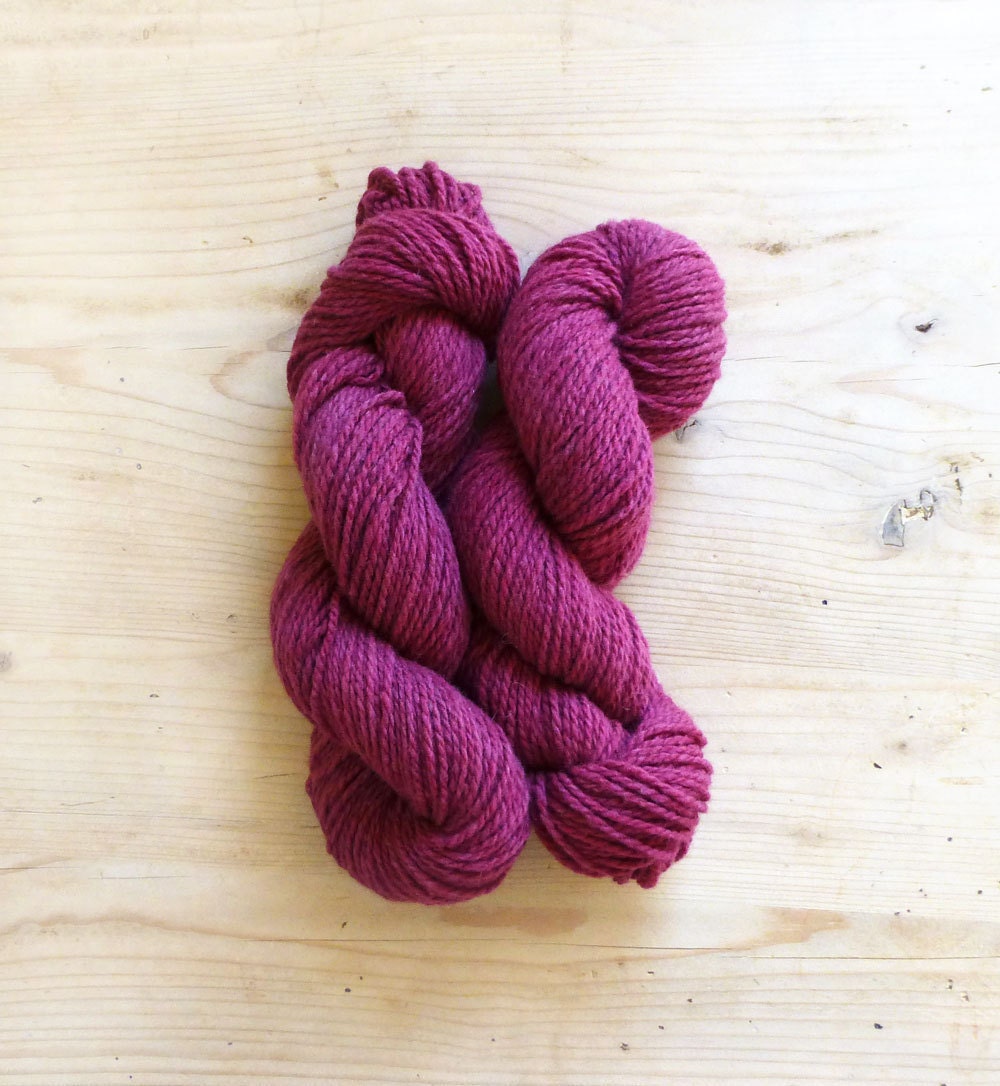 Ruby (with the eyes that sparkle) - Merino Knitting / Crochet Farm Yarn, Naturally Dyed With Lac Beetle, Made in Vermont