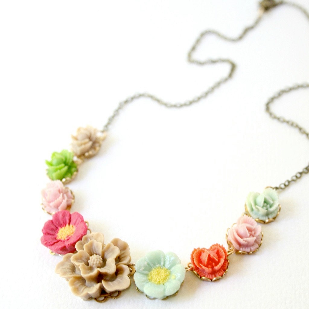 Posy Flower Statement Necklace