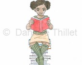 READ - Original Watercolor Illustration