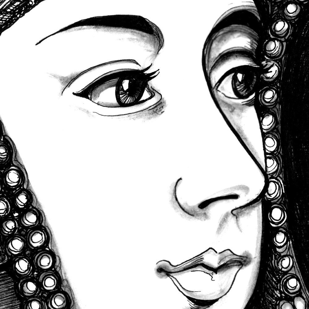 Anne Boleyn Portrait - The Tudor Illustration Series