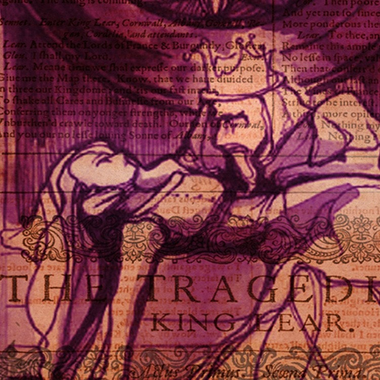 Violet King Lear Print - Shakespeare Folio art print