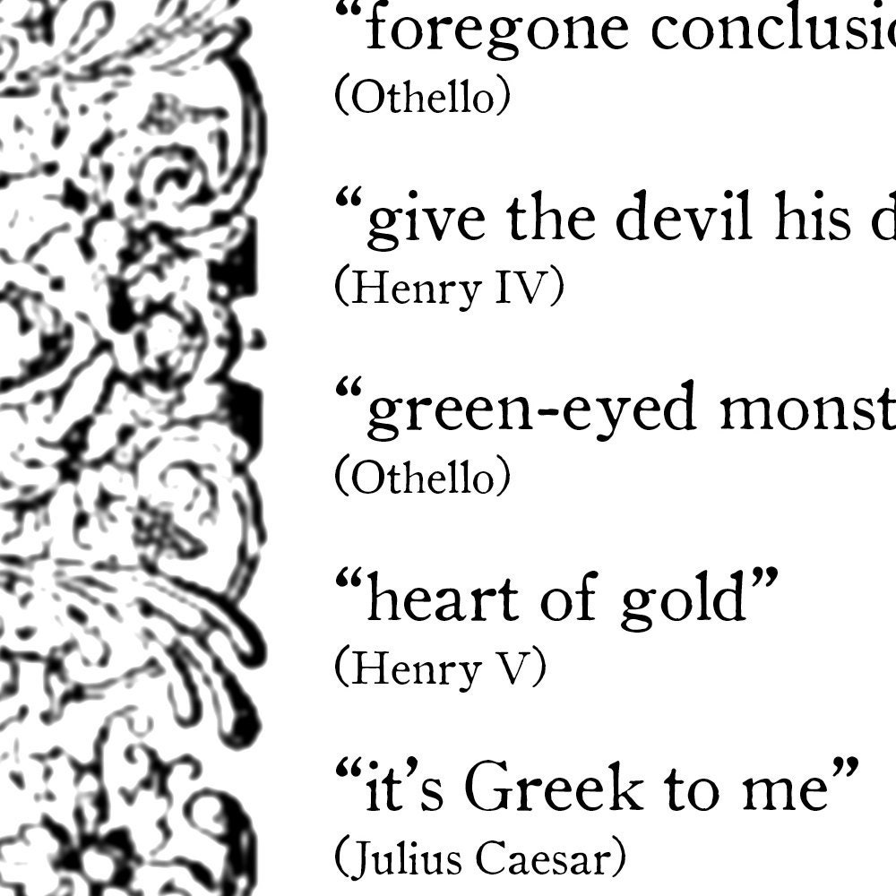 Words Words Words - Shakespearean Quote Inventions