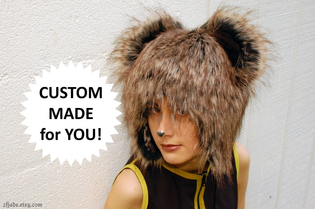 CUSTOM MADE for YOU: Monster Fur Bear Ear Hat