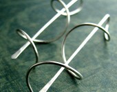 Going Down the Twirly Slide - Whimsical Twirly Spiral Earrings in Sterling Silver