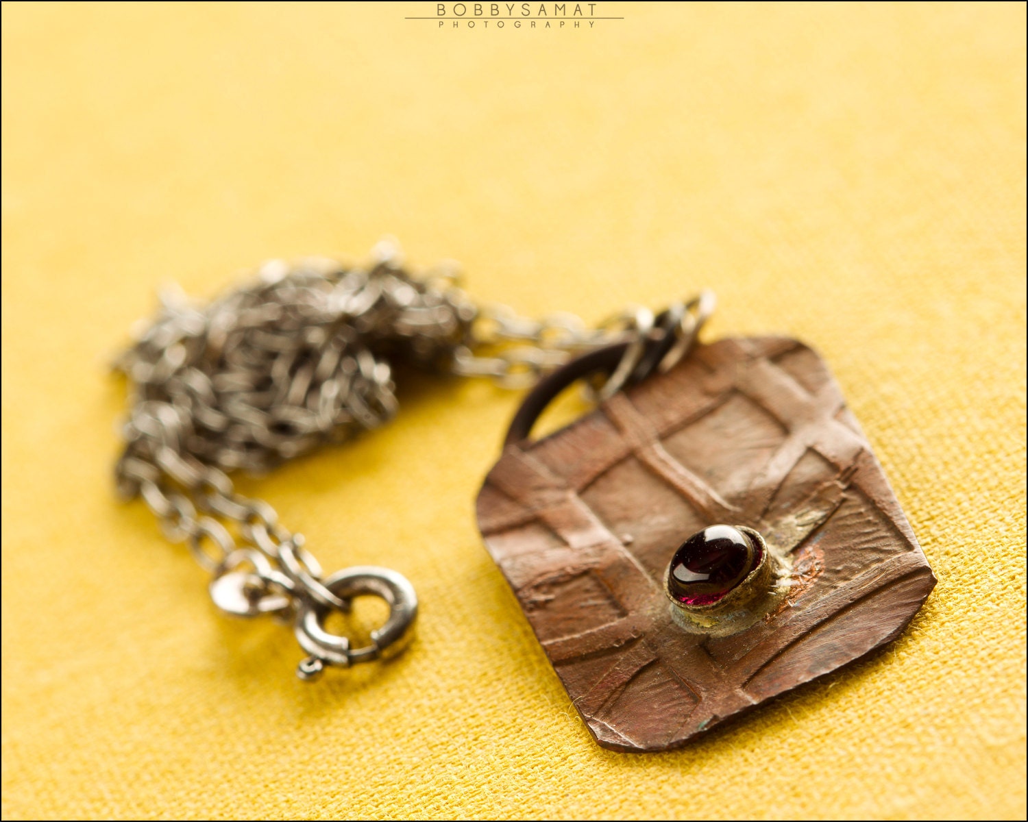 Sterling Silver & Etched Reclaimed Copper Necklace - Jewelry by Jason Stroud