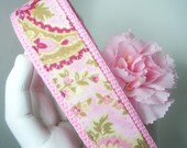 Wristlet Keychain Seaside Cottage Pink  Key Fob