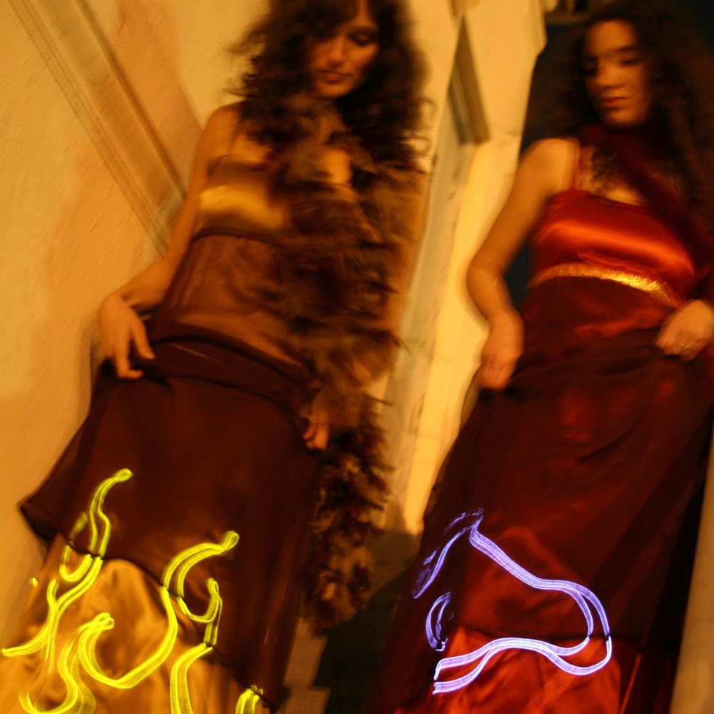 Fire Skirt - Glow Dress - Battery-powered - Made to Fit - as seen in Elle Argentina