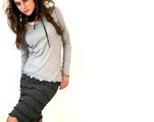 ruffled pencil skirt