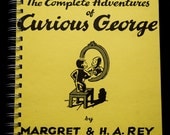 Vintage Curious George Cloth Cover Recycled Journal