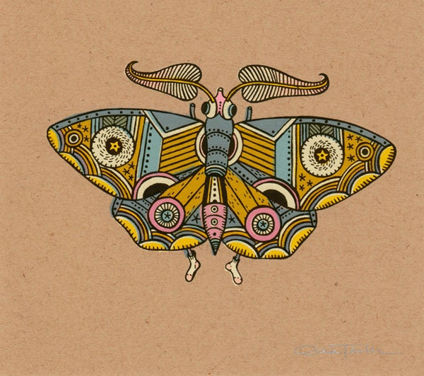 moth socks I silkscreen