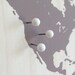 World Map & Pin Set - Grey