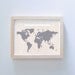 World Map & Pin Set - Grey