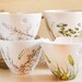 Custom Painted with Any Botanical Design - White Ceramic Noodle Bowl