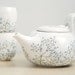 Hand Painted Ceramic Tea Set - Babys Breath Collection