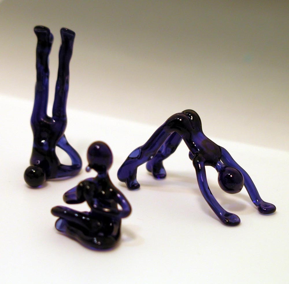 Mini Glass Yoga Lady - Custom Pose