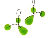 Orecchini Collection Green Glass Mobile Earrings