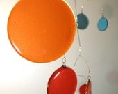 Orange Glass Mobile - Circles