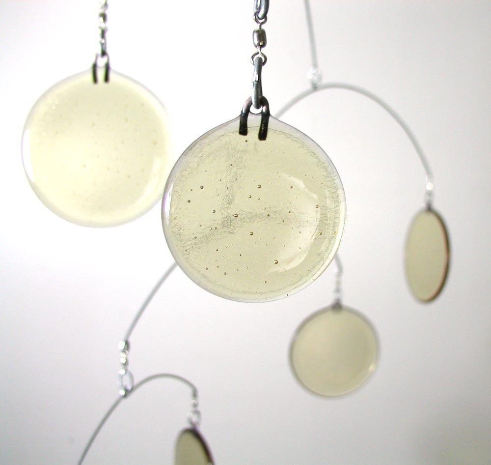Champagne Bubbles Glass Mobile - Circles