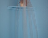 Silk Pencil Edge Trim 65 Inch Long Waltz Length Veil