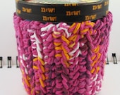 Raspberry Sherbet Crocheted Ice Cream Cozy