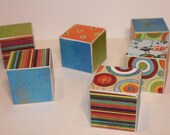 Alphabet Wooden Blocks set of 13 Bold Birdies and orange dots