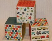 Alphabet Wooden Blocks set of Six Choo Choo Train