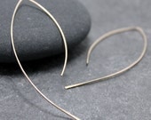 WISHBONE 14K GF earrings hoops, Large