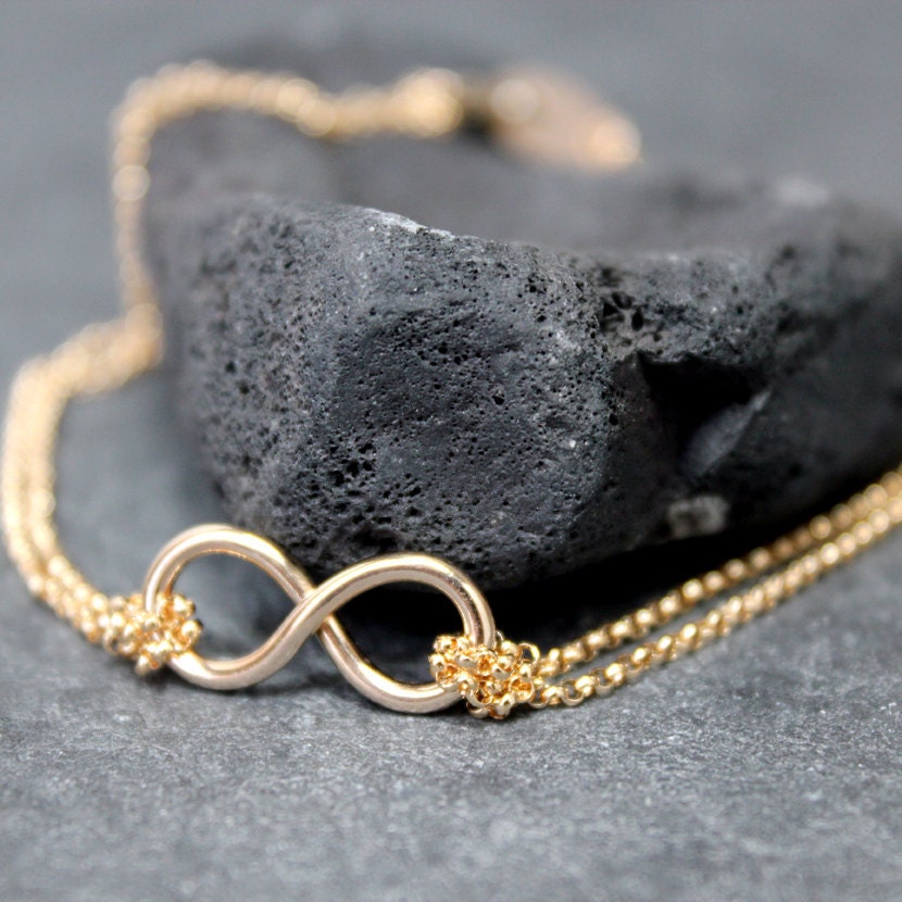 14k GF DOUBLE INFINITY bracelet, yellow. 14k, gold filled, goldfill, eternity, forever, love, infinity symbol