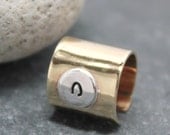 10MM Red Brass Cartilage Ear Cuff, Band, Wrap, Clip,Gold, Brass, Wide