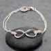 DOUBLE INFINITY anklet, 925, sterling, silver