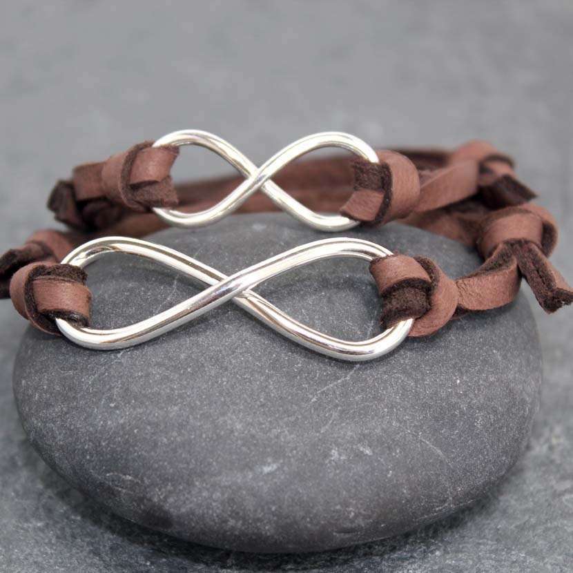 INFINITY LEATHER BRACELET,Men,Women,Couple,Set