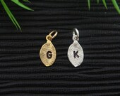 ADD a Charms, Personalized Gold or Silver leaf for Necklace, Bracelet, extra, Multiple