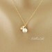 Initial Pendant Pearl necklace, Personalized Monogram Necklace, Gold Leaf charm Necklace, Bridesmaid gifts, Sister, Flower girl, Wedding