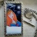 Sleeping Beauty Art Print Necklace, Frame Pendant, Antique Silver, Fairy Tales, Princesses, Storybook Art
