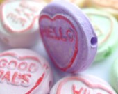 Pack of 10 Assorted Loveheart Beads