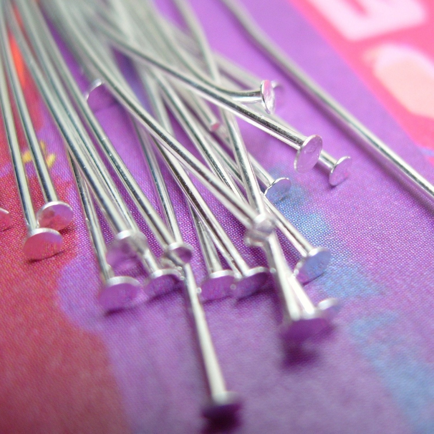 200 Silver Plated Headpins