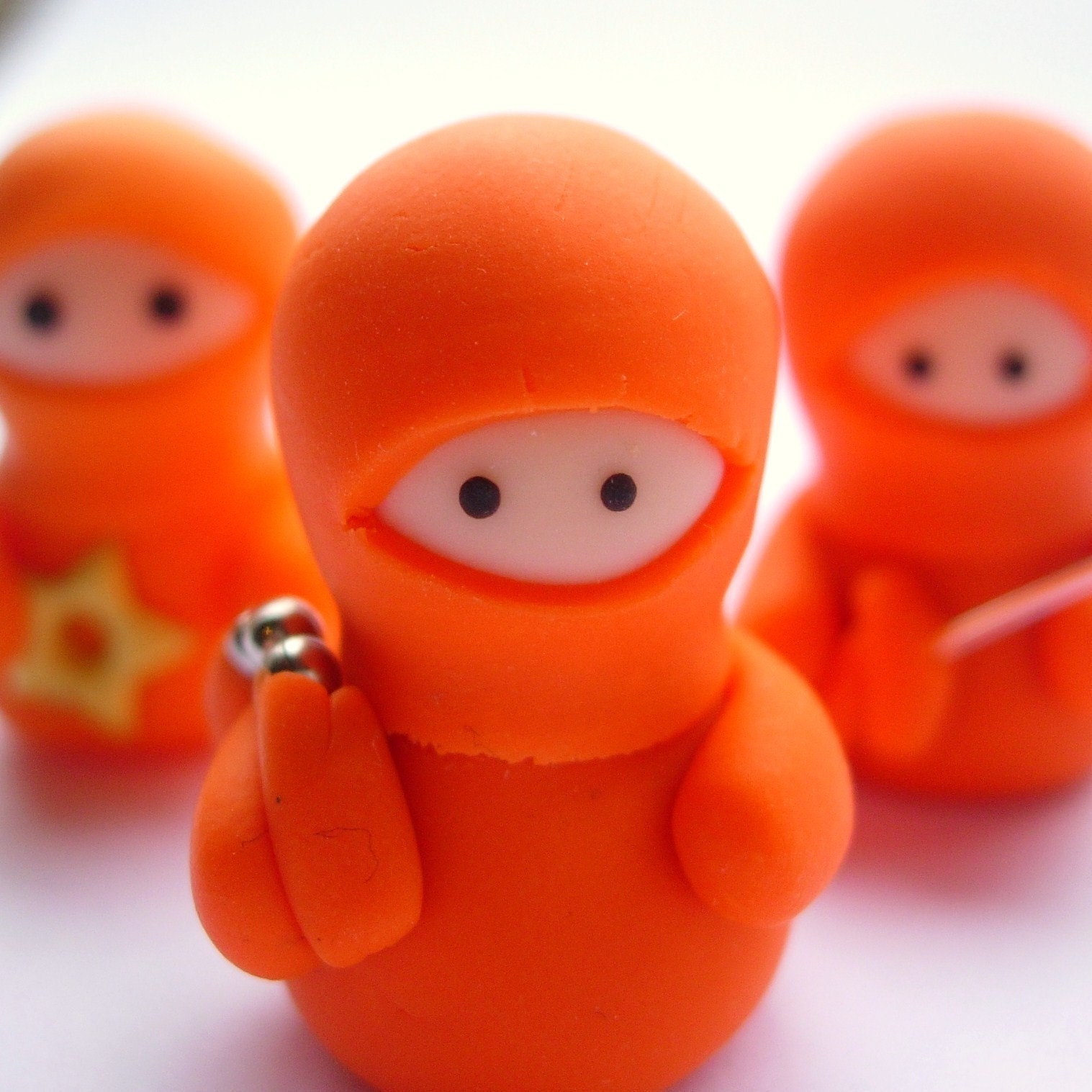 Set of 3 Little Orange Ninja Companions