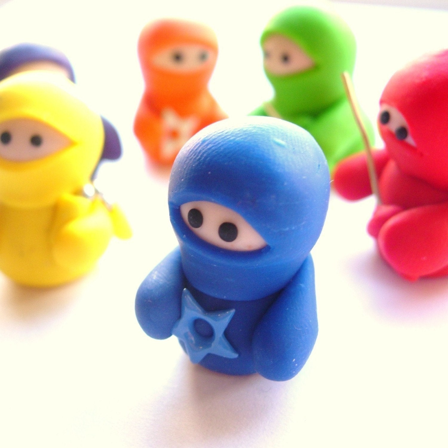 Set of 6 Rainbow Ninja Companions