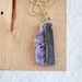 amethyst druzy pendant necklace, natural rough slice, purple, gold fill, statement boho